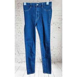 Zara High Rise Skinny Jeans Dark Wash Size 8